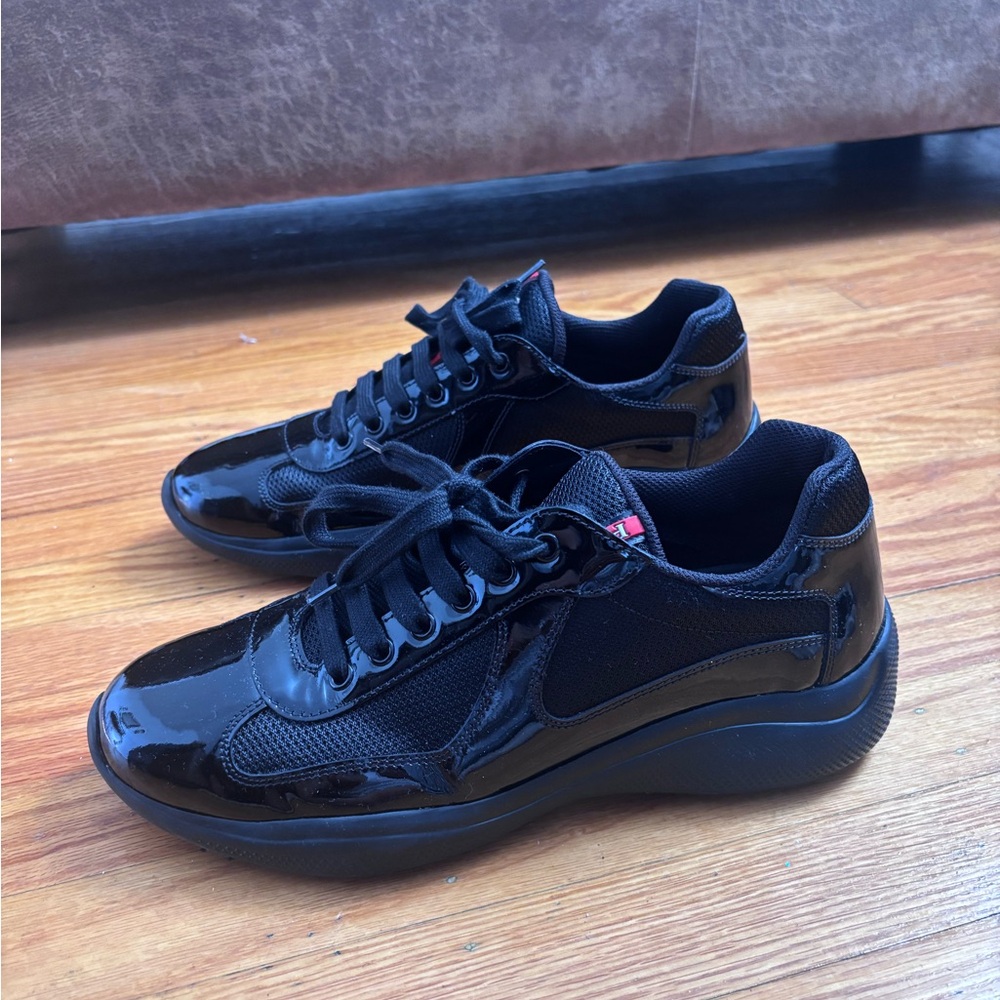 Prada Glossy Black Men's Sneakers